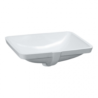 Praustuvas Laufen PRO S 490x360x170 mm, įmontuojamas iš apačios, be angos maišytuvui, spalva - balta LCC (LAUFEN Clean Coat) 